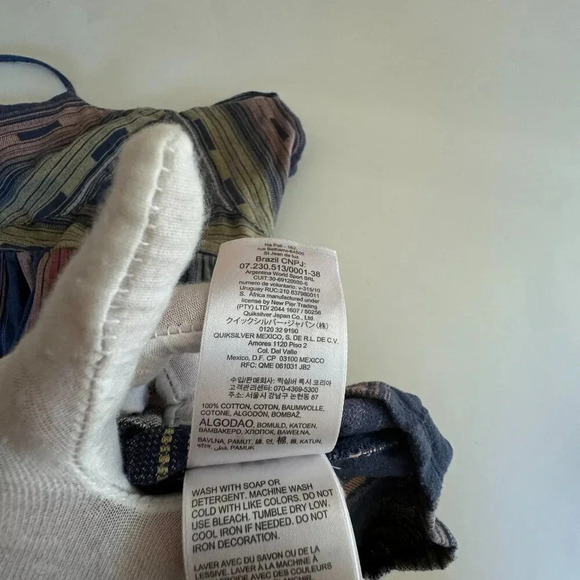 Roxy || Little Girl's Dress Pastel Ikat Style Surf Sun Coastal Sz Small - Picture 9 of 12